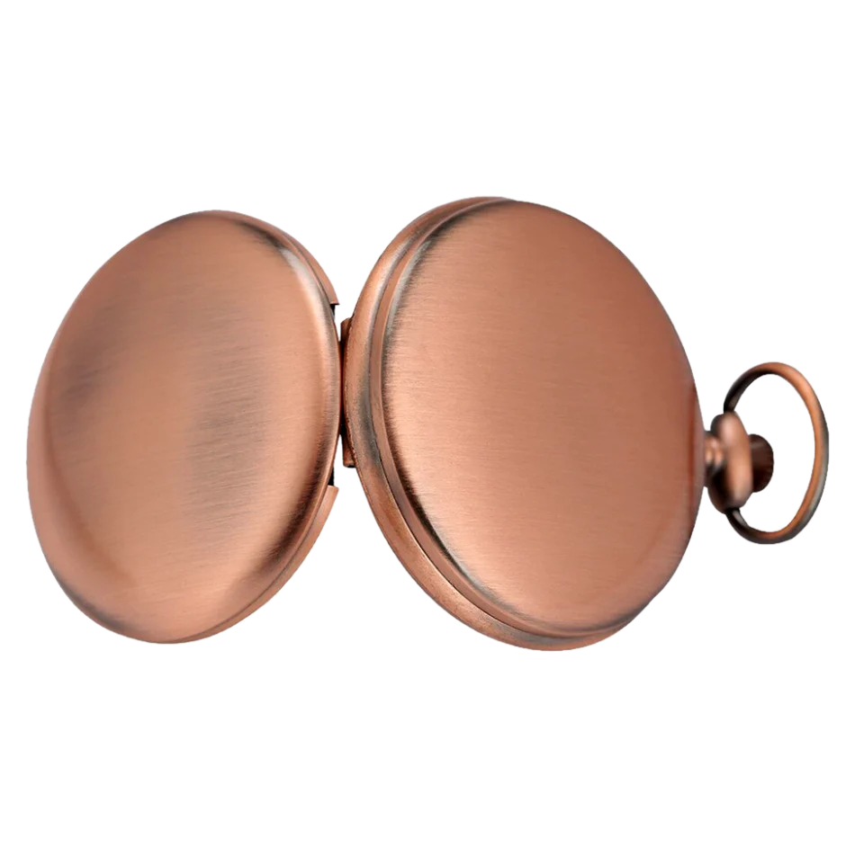 Rose Gold Roman Quartz Pocket Watch